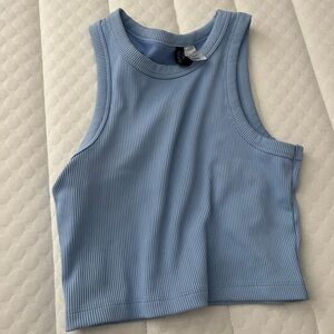 light blue H&M cropped tank top